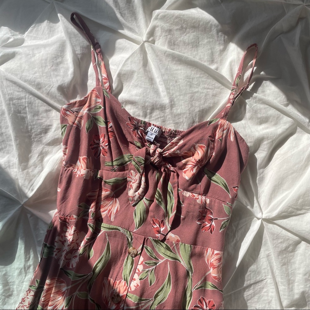 Floral Mauve Midi Dress